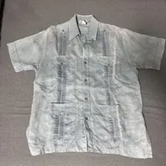 90s　mojito モヒート　キューバシャツ　半袖　フェード　プリーツ