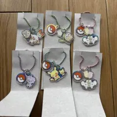 ポケピース　ツインチャーム　アクリルキーホルダー 6個セット