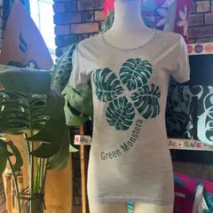 【Sサイズ】モンステラ　フラダンスTシャツ（グレー）
