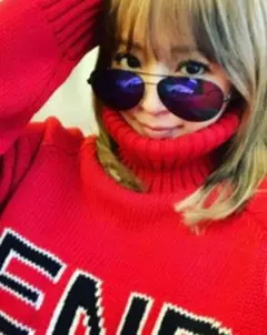 FENDI フェンディ タートルネック レッドウール セーター
