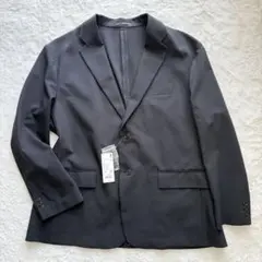 新品✨ ユニクロ 感動ジャケット ウールライク 大きいサイズ 黒 軽量 夏