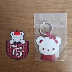 【新品未使用】ファミリア　ネームホルダー　レッド　リアちゃん