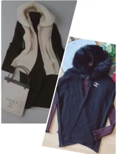 極美品!FOXEY フォクスファーカシミアフーディストール Reneフォクシー