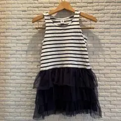 PETIT BATEAU ストライプ ノースリーブワンピース 10ans