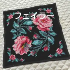✰FEILER✰ バラ柄ハンカチ 約23x23cm