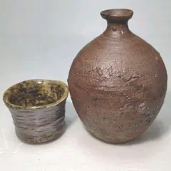 備前焼 徳利黄ゴマ花瓶 花入 鈴木勝詞　共箱 備前焼 登窯 備前市無形文化財 鈴木 黄弌 共箱付き黄ゴマ花入4
