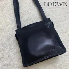 【美品!✨】ロエベ トートバッグ ショルダー アナグラム ナッパレザー ブラック