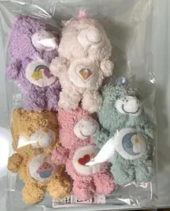Care Bears ケアベア ふんわりマスコット 全５種　コンプリート