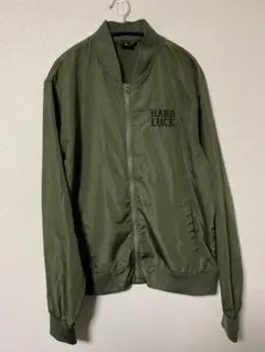 HARD LUCK ナイロンボンバージャケット オリーブグリーン