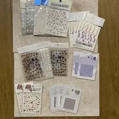 ネイルシールセット 花柄・波形・星