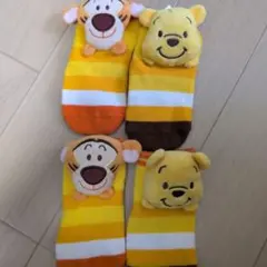 プーさん ティガー マスコット付き靴下 2足セット