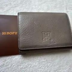 HIROFU ヒロフ　財布　二つ折り　センプレ　グレージュ