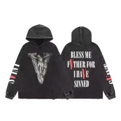SAINTセントマイケル新品Mサイズ骸骨グラフィック ブラックフーディー