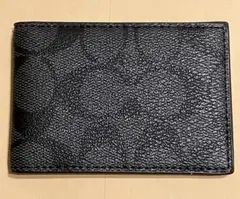 COACH ブラック レザー パスケース
