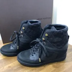LOUIS VUITTON ハイカット スニーカー モノグラム 黒
