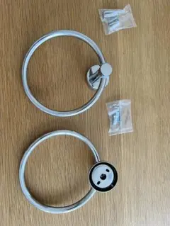 メタル製タオル掛け 2個セット　直径約15cm