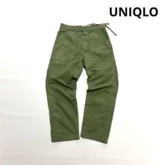 ユニクロ　S〜M ベイカーパンツ　ファティーグパンツ　オリーブ　カーキ
