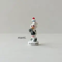 フェーヴ　ラッパを吹く牛さん　フランス　フェーブ　ミニチュア陶器　f-3471
