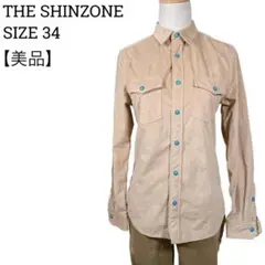 【美品◎】ザシンゾーン レザーシャツ 長袖 34 日本製 フェイクレザー