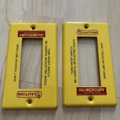 マーキュリー スイッチプレート・カバー スチールMERCURY ３ヶ口 イエロー