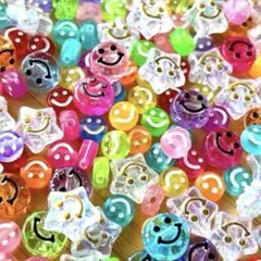 ハート スマイル ニコちゃん ハンドメイド パーツ ビーズ
