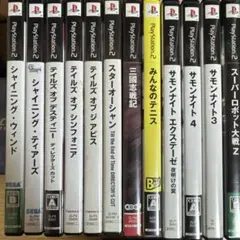 PS2ソフト12本セット　メモリーカード3つ付き