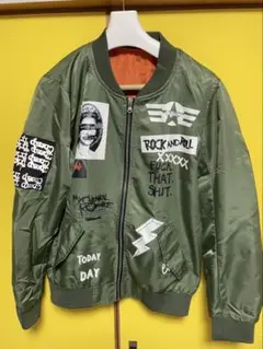 グラフィックプリント MA-1ジャケット Mサイズ