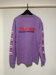XLARGE コストコ風 長袖カットソー パープル サイズL