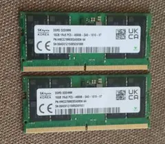 【最安】SK hynix DDR5 16GB 2枚組 32GB 4800 ノート