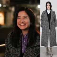 ＊美品＊♡吉高由里子さん♡【星降る夜に】　フレイアイディー　ノーカラーコート S 美品＊♡吉高由里子さん♡【星降る夜に】着用 フレイアイディー