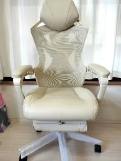 ◆美品◆PAXTON◆ゲーミングチェア アイボリー◆ワークチェア　オフィスチェア