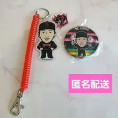 オリックス　夏の陣 　東晃平　エアーくじ C賞 ゴム付きキーホルダー　缶バッジ