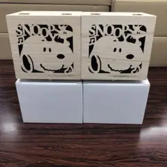 スヌーピー(SNOOPY)木箱2個セット未使用品箱付きno.2573
