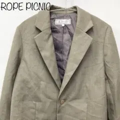 【ROPE PICNIC】 スタイルアップが叶うクロップドジャケット　グレージュ