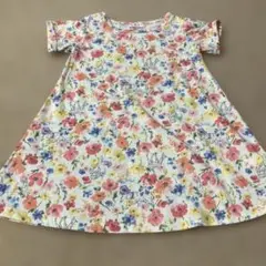 GLOBAL WORK 花柄 半袖ワンピース M