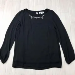 MICHEL KLEIN ミッシェルクラン ビジュー ブラウス 38 M