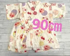 ベビー甚平 花柄 水玉 95cm未満
