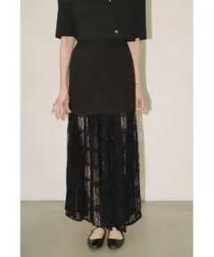 新品✨24SS CLANE 2WAY LACE LAYERED SKIRT M