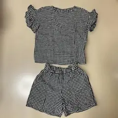 チェック柄　セットアップ　150
