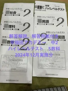 2025年最新】ハイレベルテスト 早稲田アカデミー 中2の人気