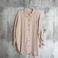 JEANASIS ジーナシス 長袖シャツ ピンクベージュ