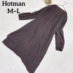 【Hotman】ワンピース M L 長袖 膝丈 ゆったり 体型カバー