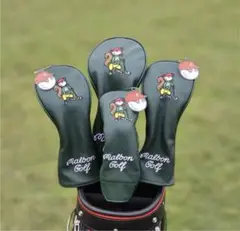 【新製品大人気4点セット】 リスMalbon Golfマルボンクラブカバー濃い緑