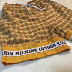 MICHIKO LONDON KIDS チェック柄水着ゴム緩めで紐で調節可能
