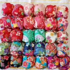 お手玉　30個　ハンドメイド　和柄　知育玩具　リハビリ