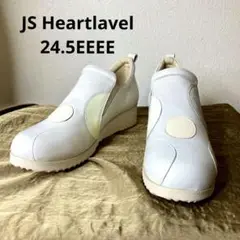 美品　ジェイエス ハートレーベル　スリッポンスニーカー　水玉　白　24.5cm