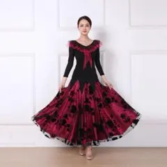 社交ダンス練習着2点セット★スカート&トップス❤️セットアップが魅力的な一着✨