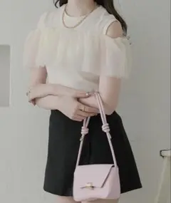 【新品未使用】Amber Neige 2wayチュールフリルトップス