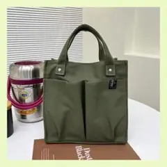 トートバッグ カーキ ミニバッグ キャンバス 帆布 おしゃれ カジュアル ⑪