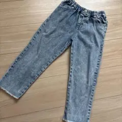 バースデイ　フタフタブラッククローゼット ハイライズマムデニムパンツ120